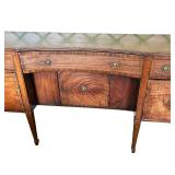 DR - Antique Wooden Sideboard Buffet with Brass Pulls
