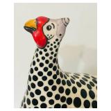 LR - Pair of Hand-Painted Guinea Fowl Ceramic Sculptures