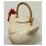LR - Ceramic Chicken Teapot with Bamboo Handle