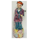 LR - Pair of Vintage Chinese Porcelain Figures 8 Inch Tall