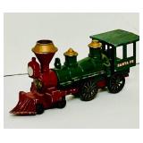 K - Vintage 4 Inch Cast Iron Santa Fe Locomotive Train Toy