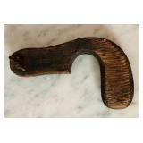 LR - Vintage Hand Tool Collection with Saw, Wrench, Square, and Wood Handle