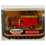 LR - Matchbox Collectibles 1937 GMC Rescue Squad Vintage Fire Die-Cast Model in Box