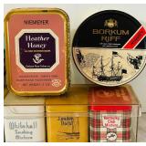 LR - Collection of Vintage Tins with Candy and Tobacco