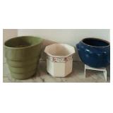 LR - Set of 3 Decorative Ceramic Vases / Planters Assorted Styles