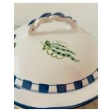 DR - Manolis Hand-Painted Ceramic Bakeware Set with Vegetable Motif, 2 Pieces
