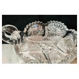 LR - 4-Piece American Brilliant Cut Glass VintageTableware Set