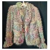 LR - Carlisle Multicolor Mohair Blend Textured Ladies Jacket Size 8