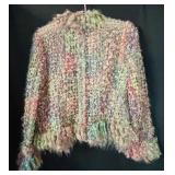 LR - Carlisle Multicolor Mohair Blend Textured Ladies Jacket Size 8