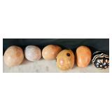 K - Set of 6 Handcrafted Etched Decorative Eggs, 3.5 Inch