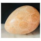 K - Set of 6 Handcrafted Etched Decorative Eggs, 3.5 Inch