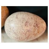 K - Set of 6 Handcrafted Etched Decorative Eggs, 3.5 Inch