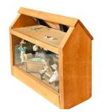 DR - Vintage National Washboard No. 801 and Mouse Schoolhouse Diorama Set