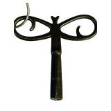 K - Antique 14-Inch Wall Clock with Roman Numeral Dial and Winding Key