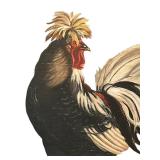 K - Hand-Painted Wooden Wall Cabinet with Rooster Design