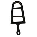 LR - Set of 4 Antique Cast Iron Sad Iron Trivets with Handles