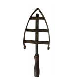 LR - Set of 4 Antique Cast Iron Sad Iron Trivets with Handles