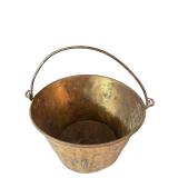 DR - Vintage Brass Pail with Handle