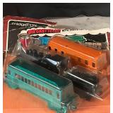 K - Vintage MidgeToys Die-Cast Train of the West Set in Original Packaging
