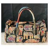 LR - Laurel Burch Tapestry Cat Duffle Bag