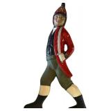 LR - Pair of 20-Inch Cast Iron Soldier Andirons with Painted Finish