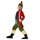 LR - Pair of 20-Inch Cast Iron Soldier Andirons with Painted Finish