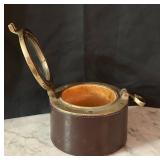 LR - Vintage Brass and Glass Nautical Porthole Ashtray