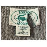 LR - Izod Lacoste Gray Cardigan Sweater Size L Acrylic