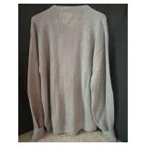 LR - Izod Lacoste Gray Cardigan Sweater Size L Acrylic