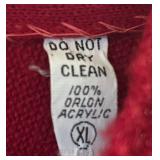 LR - Izod of London Red Cardigan Sweater XL