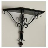 LR - Set of 2 Vintage Decorative Black Metal Wall Shelves