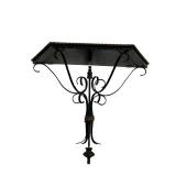 LR - Set of 2 Vintage Decorative Black Metal Wall Shelves