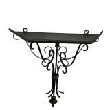 LR - Set of 2 Vintage Decorative Black Metal Wall Shelves