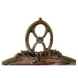 LR - Vintage Brass and Copper Fireplace Screen 20 x 29 Inches