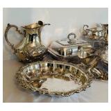 LR - Assorted Vintage Silverplate Serving Pieces and Tableware Collection