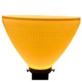 LR - 22 inch Ornate Brass Table Lamp with Frosted Glass Shade