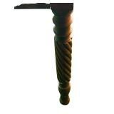 LR - Vintage Drop-Leaf Wooden Side Table with Two Drawers and Turned Legs