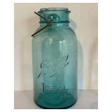 LR - Set of 2 Vintage Ball Ideal and Atlas EZ Seal Glass Jars 10 Inch