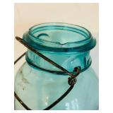 LR - Set of 2 Vintage Ball Ideal and Atlas EZ Seal Glass Jars 10 Inch