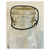 LR - Set of 2 Vintage Ball Ideal and Atlas EZ Seal Glass Jars 10 Inch