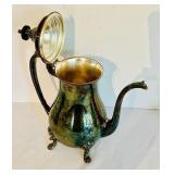 LR - Crescent Silverplate Tea Set with Coffee Pot, Sugar Bowl, and Creamer