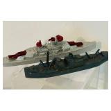 LR - Set of 4 Vintage Metal Toy Ships Made in USA