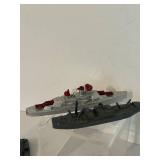 LR - Set of 4 Vintage Metal Toy Ships Made in USA