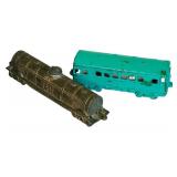 LR - Collection of 6 Vintage Diecast Erie Train Cars by Arcade