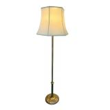 LR - 61-Inch Brass Floor Lamp with Decorative Base and Shade