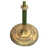 LR - 61-Inch Brass Floor Lamp with Decorative Base and Shade