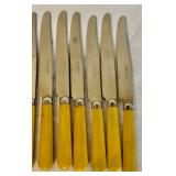 LR - Set of 12 Caburo Stainless Steel Table Knives with Yellow Handles