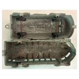 LR - Lot of 7 Vintage Midgetoy Cast Metal Train Cars Assorted Colors