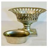 LR - 5 Inch Metal Footed Compote Basket with Liner