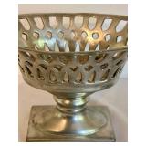 LR - 5 Inch Metal Footed Compote Basket with Liner
